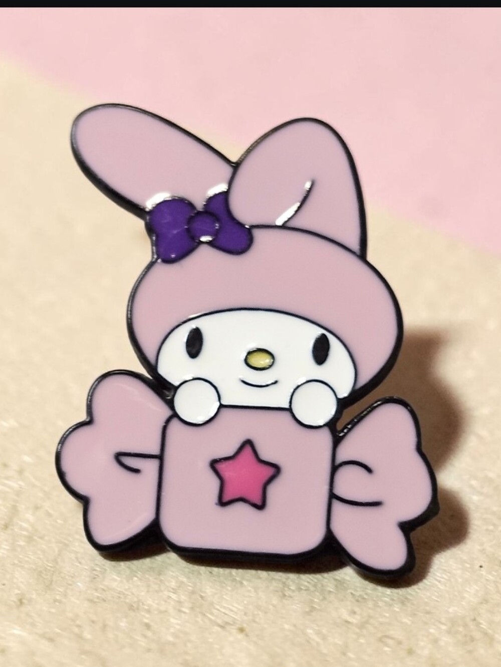 Sanrio My Melody pink and purple enamel pin